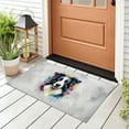 thumbnail image 3 of Watercolor Drip Border Collie Pop Art Colorful Portrait Artwork Doormat Borders Dog Lovers Gifts Idea Indoor Outdoor Welcome Mat - 01009, 3 of 5