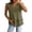 Army Green, variant on Women's Blouses Split V-Neck Sleeveless With Ruffled Cap Sleeves Tops Chiffon Ruffled Peplum Hem Relaxed Fit Tees