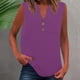 thumbnail image 2 of Camiseta sin mangas de verano para mujer, corte holgado, plisada, cuello en V, sin mangas, fluida, informal, 2 of 5