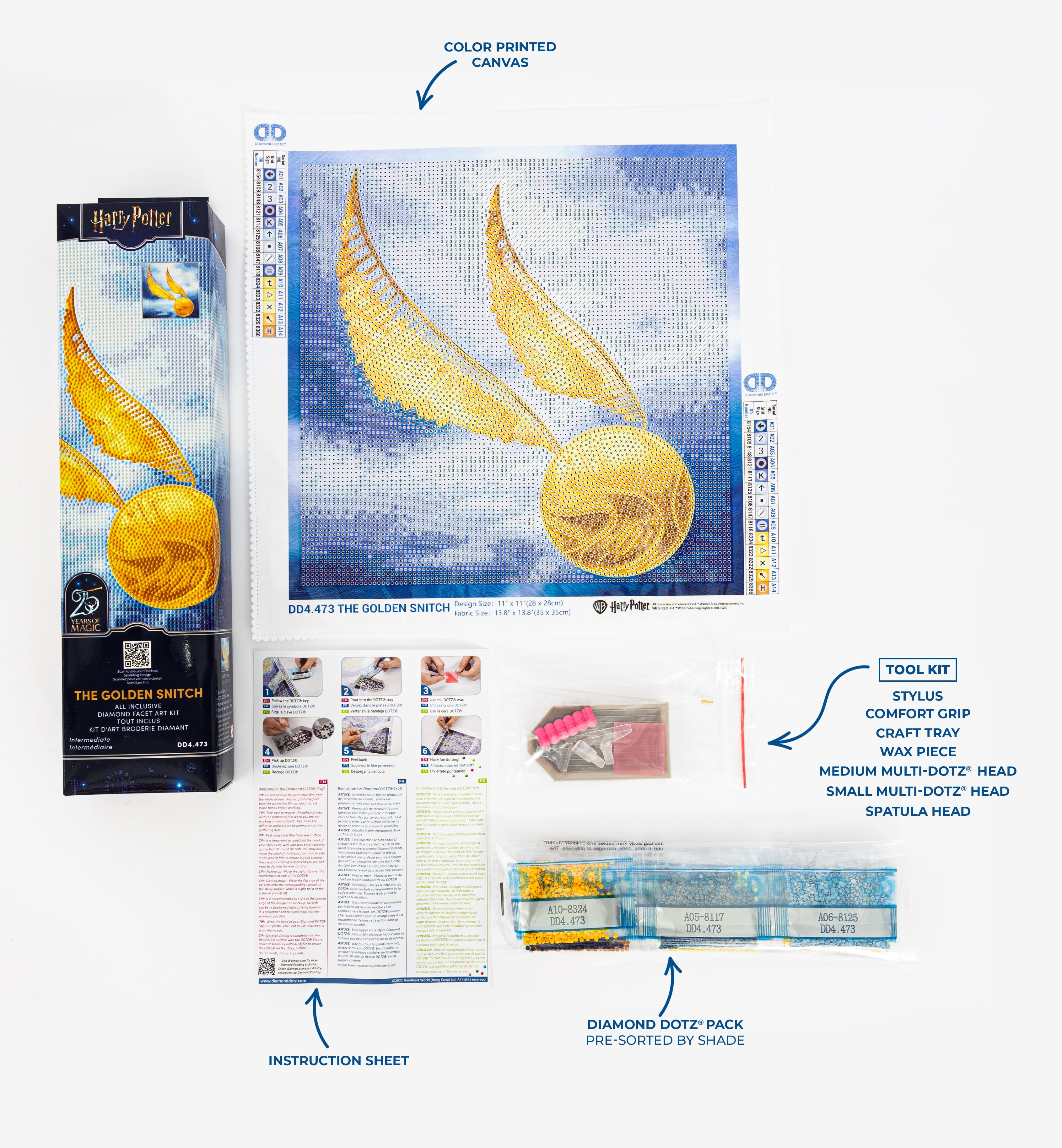 DIAMOND DOTZ® Harry Potter The Golden Snitch Special Edition Diamond Painting Kit