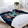 thumbnail image 3 of Cozy Flannel Blanket with Adorable Cartoon Character Design - Soft Warm Perfect for Sofa Travel Bed and Chair, 3 of 7
