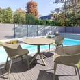 thumbnail image 6 of Compamia Sky Pro Stacking Dining Chair Taupe, 6 of 10
