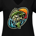 thumbnail image 4 of Inktastic Fishing Women's Plus Size V-Neck T-Shirt, 4 of 5