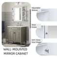 thumbnail image 4 of Christopher Knight Home 26" Bathroom Wall Cabinet with Mirror, Adjustable Shelves and Door, White, 4 of 9