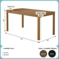 thumbnail image 2 of Now Furniture 60" Wooden Dining Table for 4, Rectangular Kitchen Table - Pecan, 2 of 6