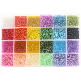 23000Pcs 2mm Glass Beads for Jewelry Making Small Beads for Jewelry Making Tiny  Beads Mixed Beads 
