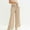 Khaki, variant on QUINDOS Women Pants Wide Leg Long High Waisted Casual Trousers Cotton Linen Loose Pants with Pockets