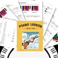 QMG, Piano Lesson Books 1 & 2 with Stickers, 52 Pages, For Kids ...