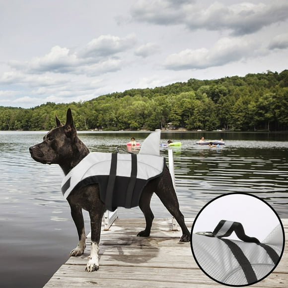 Agiferg Life Jacket Pet Rescue Coat Reflective Outdoor Dog Clothes Pet Swimsuit Dog