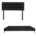 thumbnail image 1 of Base de CAMA Slim DICASA King Size con Cabecera Logan negro, 1 of 6