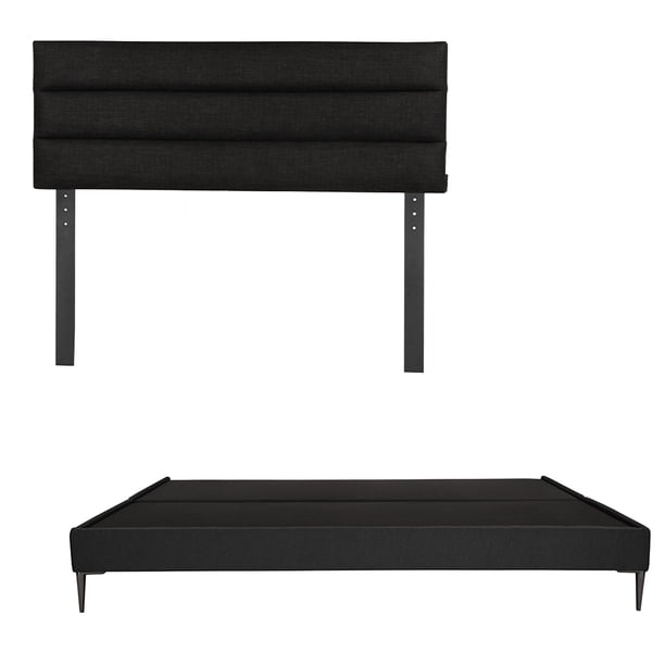 Base de CAMA Slim DICASA King Size con Cabecera Logan negro
