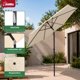 thumbnail image 3 of Sombrilla Tipo Madera Jardin Exterior 3m Playa Terraza Color Beige, 3 of 7