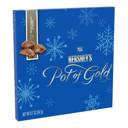 Hershey's, Pot of Gold Pecan Caramel Clusters Christmas Candy, 8.7 Oz