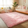 thumbnail image 1 of PinkSheep Tapetes Esponjosas de 4' x 5' Tapete Lavable de Piel Peluda Tapete de Felpa para Sala de Estar Interior Recámara Rosa, 1 of 8