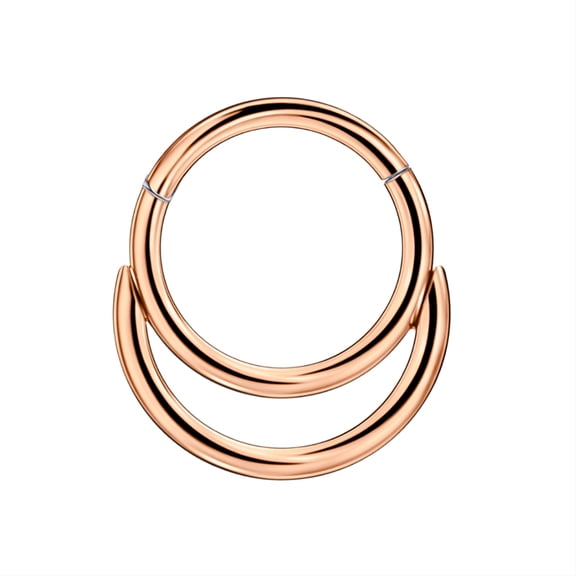 Surgical Steel Septum Jewelry Rose Gold Crescent Moon Septum Rings for Women 16g Septum Jewelry 16 Gauge 8mm Septum Hoop Clicker Silver Septum Piercing Rings