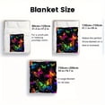 thumbnail image 3 of Colorful Butterflies HD Printed Blanket Soft and Warm Flannel Blanket for Travel Camping Sofa Livingroom Couch Chair Bed Gift for Family or Friends, 3 of 7