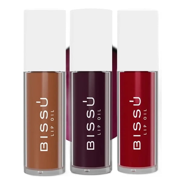 Kit 3 tonos Lip Oil 4 g Varios Tonos Bissú Brillante multicolor
