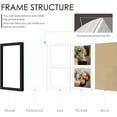 thumbnail image 3 of 8.5x11 Double 5x7 Picture Frame Double Picture Frame Displays Two 5x7 inch Photos Available Horizontal Wall Mounting Display and Vertical Black, 3 of 7