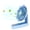 Blue161, variant on LEFTHIGH Home Sunflower Folding Fan 500mAh USB Rechargeable 3 Speed Handheld Desktop Portable Small Fan for Summer