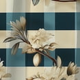 thumbnail image 4 of Designart "Vintage Florals On Nautical Stripes I" Plaid Blackout Curtain Single Panel, 4 of 4