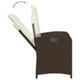 thumbnail image 2 of vidaXL 7 Piece Garden Dining Set with Cushions Brown Poly Rattan, 2 of 5