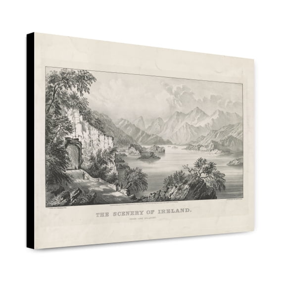 Canvas Print: The Scenery Of Ireland: Upper Lake Killarney, 1869