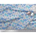 thumbnail image 2 of Soimoi Poly Georgette Fabric Dot & Floral Artistic Printed Fabric 1 Yard 42 Inch Wide, 2 of 3