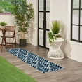 thumbnail image 2 of Nourison Aloha 2'3" x 12' Blue Tropical Rug, 2 of 9