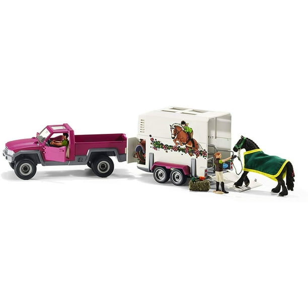 Schleich Figurine - Gros camion sauvetage d'animaux pas cher 
