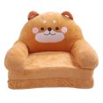 thumbnail image 1 of Kids Foldable Cartoon Animal Sofa Chair With Sponge Material, 2 In 1 Toddler Soft Sherpa Couch Multifunctional Use For Reading, Watching TV, 1 of 8