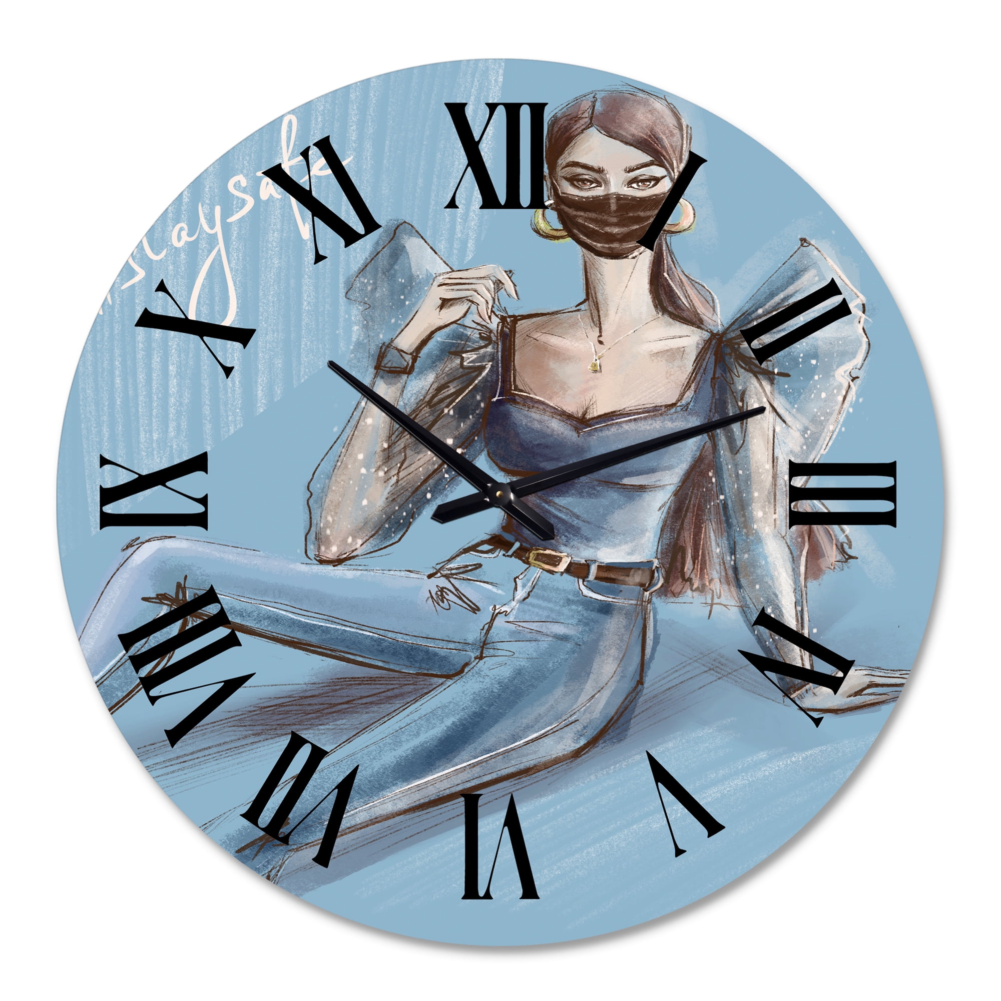 Designart 1 in Quartz Traditional Wall Clock