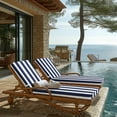 thumbnail image 5 of Codi Lounge Chair Cushion, Outdoor Chaise Cushions for Pool, Double Waterproof Fabric, 70 x 22.5 x 3.5 Inch Cabana Blue, 5 of 13