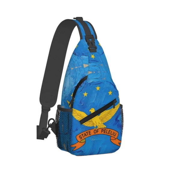 Flag Of Peleliu Sling Crossbody Bag Cross Body Backpack Travel Hiking Daypack