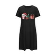 thumbnail image 2 of TMOYZQ Womens Christmas Nightgowns Short Sleeve Crew Neck Cute Print T Shirt Dresses Casual Loose Fit Lounge Christmas Party T Shirt Dress Nightgowns, 2 of 5