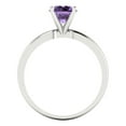 thumbnail image 4 of 1 ctw Solitaire Anniversary Ring for Women | Round Cut Simulated Alexandrite | Hyperallergenic Solid 18K White Gold, 4 of 5