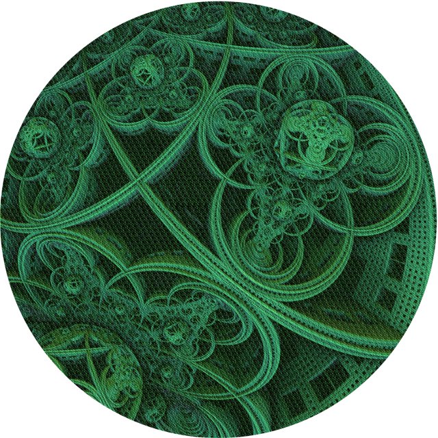 Ahgly Tapis Rond Lavable en Machine Intérieur Transitionnel Vert Forêt Foncé, 4 Pieds Rond