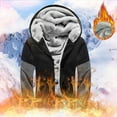thumbnail image 5 of BadyminCSL Men Plus Size Sherpa Lined Fleece Hoodie Jacket Zipper Hooded Winter Fuzzy Sherpa Lined Camouflage Jackets, 5 of 7
