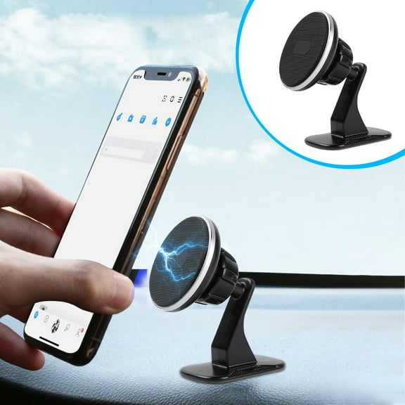 Bzdzmqm Magnetic Car Phone Holder Dashboard Suction Cup Mount, Universal Dashboard Phone Mount for Car Navigation, Strong Suction No Glue Residue Phone Bracket, Dashboard Phone Holder for Android