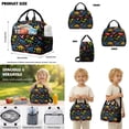 thumbnail image 5 of Xoenoiee Colorful Dinosaur Skull Bone Print Backpack for Boys Teen Kids 3 Pack School Bag with Lunch Box and Pencil Case Set Middle High School Bookbag Travel Daypack Satchel with Front Pocket, 5 of 6