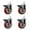 4 Swivel - Posi Lock Brakes  - Red, variant on 3 Inch Red Polyurethane 12MM Threaded Stem Caster with Brake