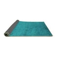 thumbnail image 2 of Ahgly Company Indoor Square Oriental Turquoise Blue Industrial Area Rugs, 5' Square, 2 of 4
