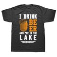 thumbnail image 1 of Camiseta gráfica divertida "Me orino en el lago" para amantes de la cerveza, camisetas casuales de moda para hombres y mujeres, camisetas de algodón para hombres y mujeres., 1 of 7