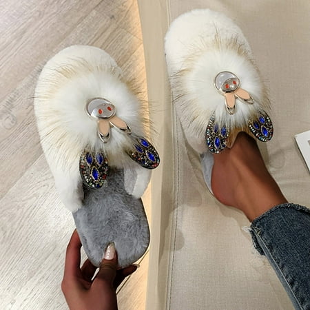 

Slippers Keep Shoes Home Cartoons Flat Women Warm SlipOn Women s Slippers Furry Slippers Women s Slipper