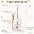 thumbnail image 3 of Costway 66" Tall Solid Wood Cat Tree with Perch Condo Jute Scratching Posts Sisal Rope, 3 of 10