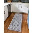 thumbnail image 3 of Unique Loom Renaissance Collection Area Rug - Roma (2' x 6' 1" Runner Light Gray/Black), 3 of 9
