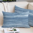 thumbnail image 2 of Blue Throw Pillow Covers, Vintage Modern Abstract Art Ombre Soft Breathable Pillow Cases with Invisible Zipper for Sleeping, Small Pillowcases for Couch Bed Sofa Chair 16x24 Inches, 2 of 9