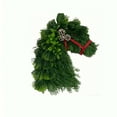 thumbnail image 2 of Horse Head Wreath – Rustic Farmhouse Equestrian Door Decor, 15.7*15.7 in Christmas Green Pine Horse Head Door Wreath, for Front Door, Barn, Porch Wall, Holiday Decoration, 2 of 11