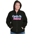 thumbnail image 4 of Oh Hell No Rapper Singer Hip-Hop Unisex Fleece Graphic Zip Up Hoodie Brisco Brands 2X, 4 of 5