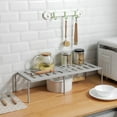 thumbnail image 3 of HLONK Expandable Stackable Kitchen Cabinet Shelf Organizer Storage Space Saving Cupboard  Plate  Dish  Counter & Pantry Organizer, 3 of 7