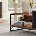thumbnail image 5 of VECELO Coffee Table for Living Room, 39.4" Rectangle Wooden Cocktail Tea Table with Storage for Apartment, Home, Office, Brown+Black, 5 of 7